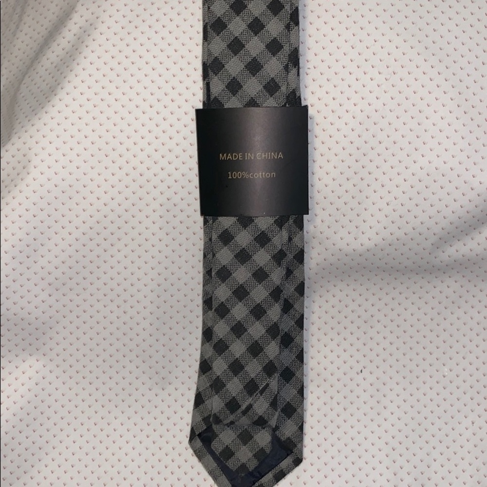 LORD OF TIES Black Grey Men’s Tie by Kisban Patel - Picture 4 of 5